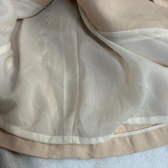 Jill Stuart Womens Beige Linen Blazer Jacket Size 8 Made In Italy - Picture 6 of 12